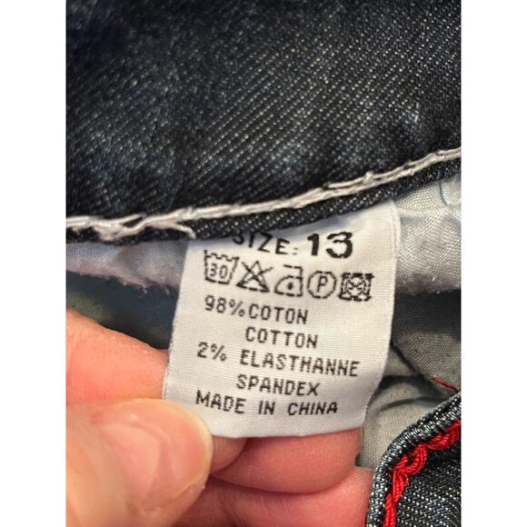 Ranch Royalty Women's 13 Blue Embroidered Rhinestone Embellished Denim Jeans - Picture 3 of 12